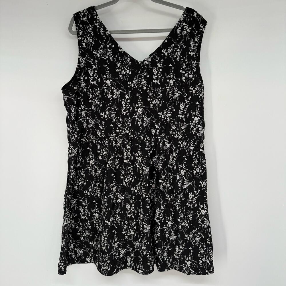 Disturbia Naomi Corset Mini Dress Women's Sz 16 Black Floral Print Gothic Lolita - Picture 3 of 9